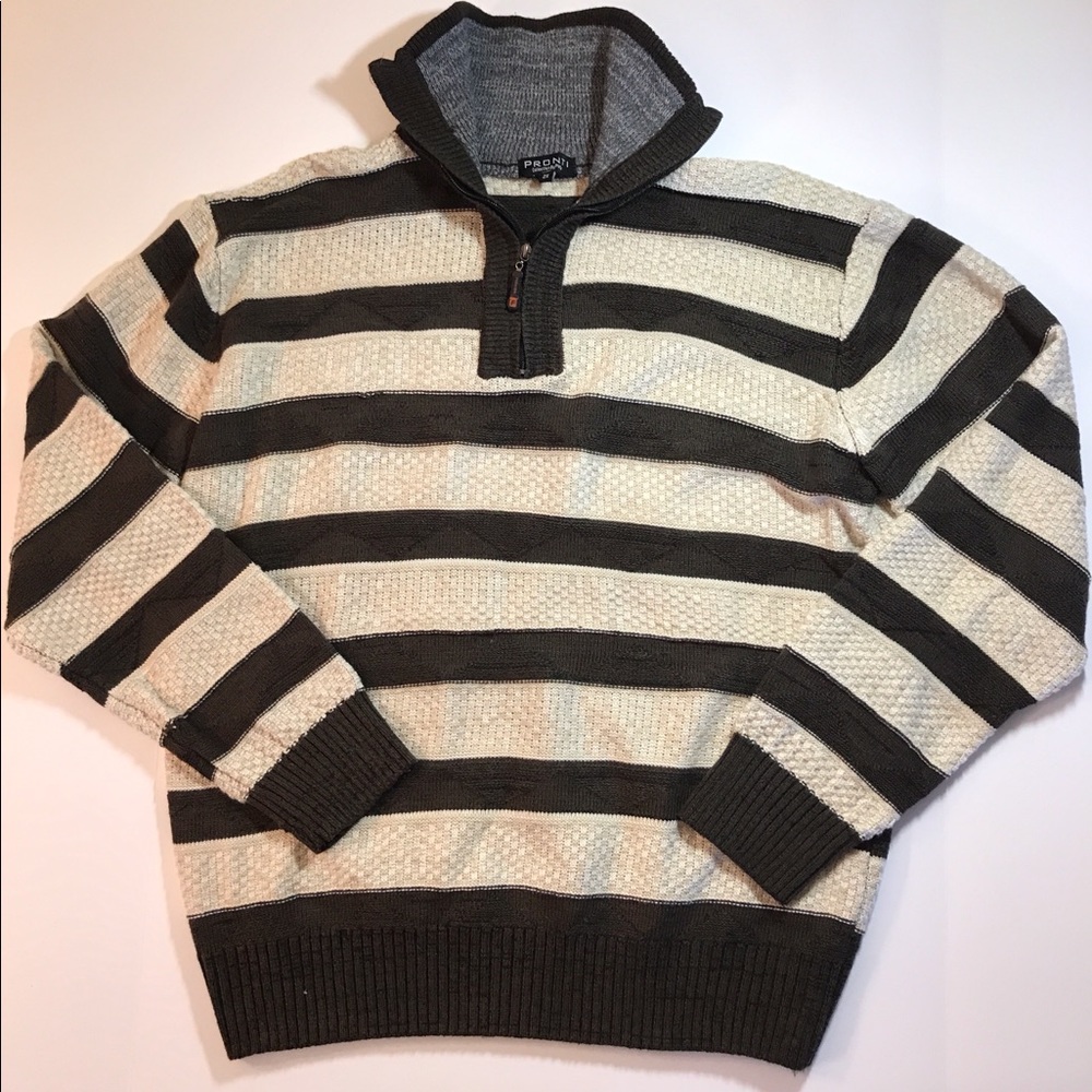 Pronti by Phita 1/4 Zip Pullover Sweater Sz XXL